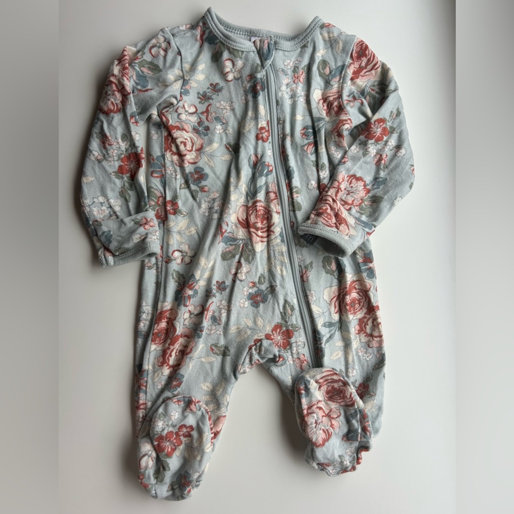 Gerber Viscose Floral Zippered Footie